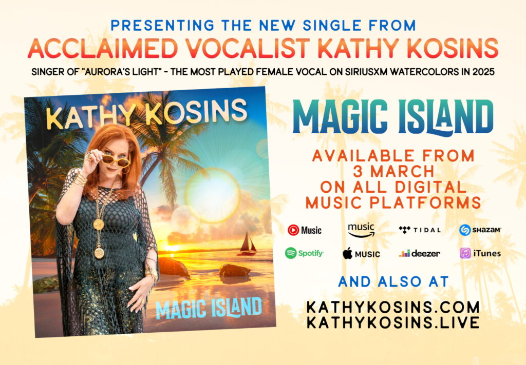 “Magic Island” by Kathy Kosins is available from March 3 on all digital music platforms